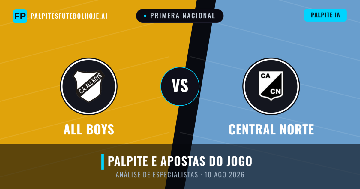 All Boys vs Central Norte — prognóstico e prévia do jogo