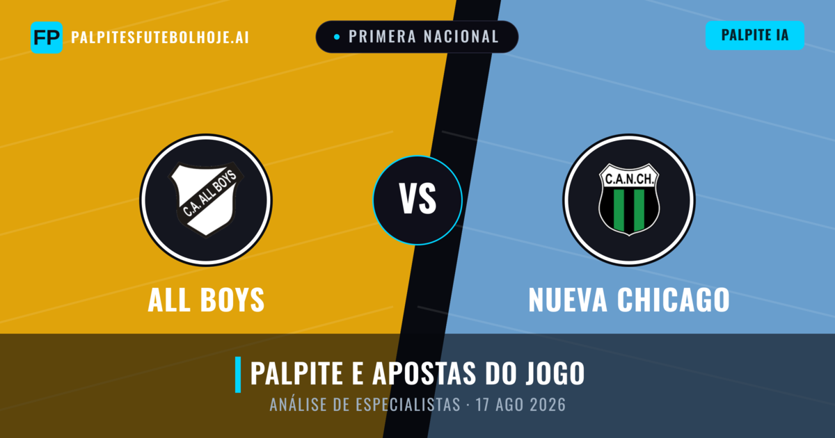All Boys vs Nueva Chicago — prognóstico e prévia do jogo
