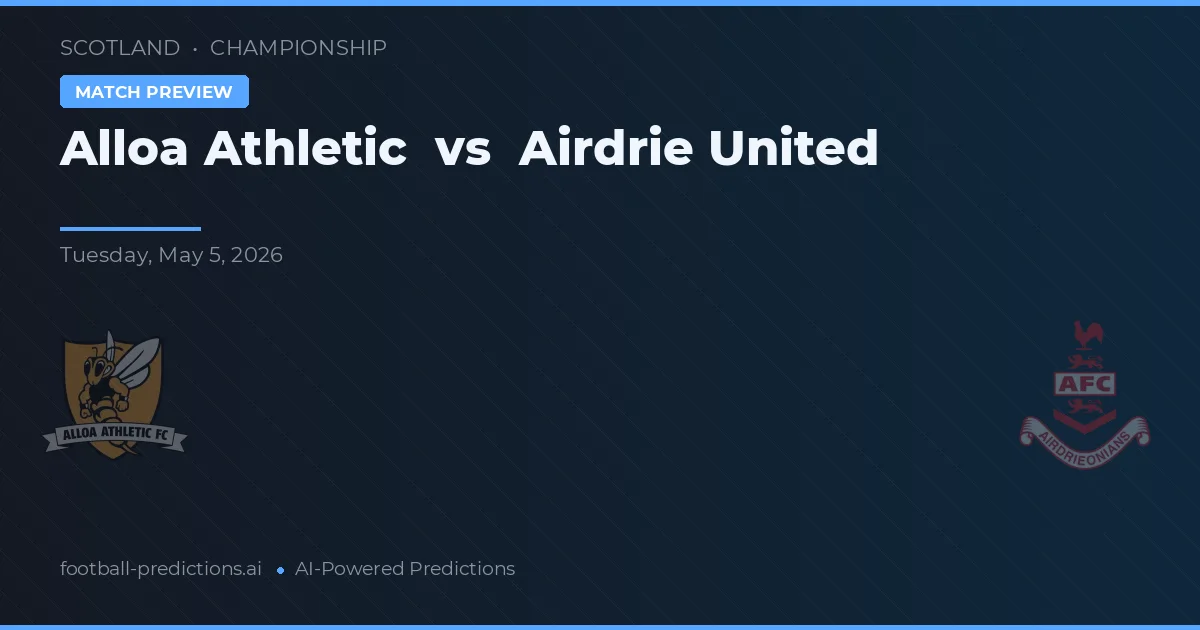 Alloa Athletic vs Airdrie United — prognóstico e prévia do jogo