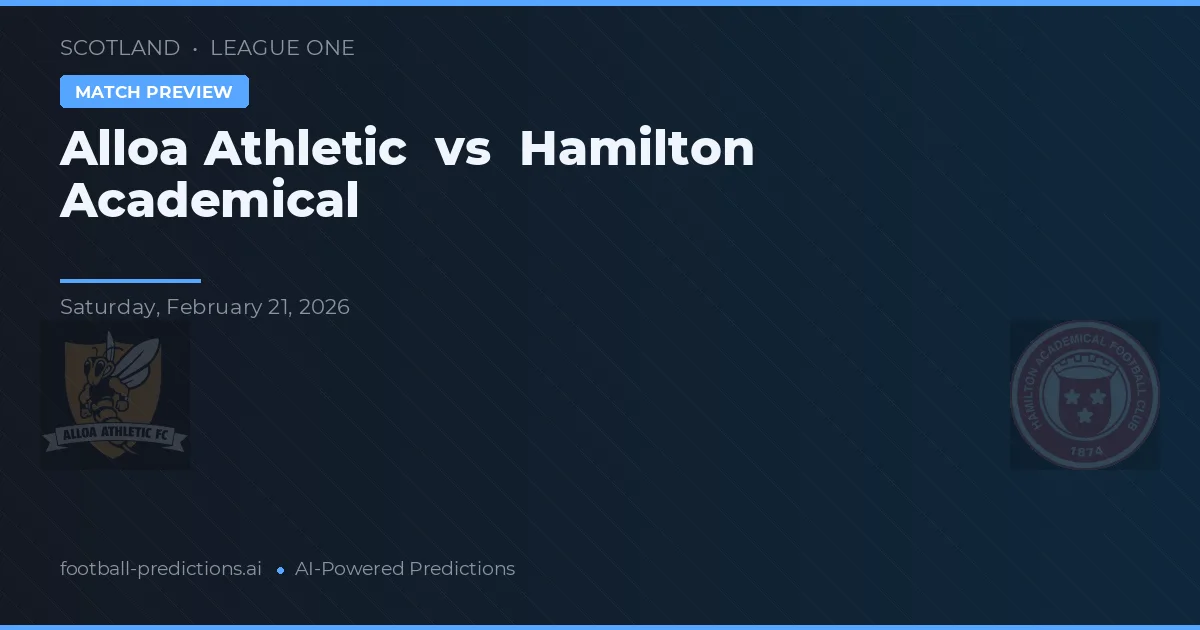 Alloa Athletic vs Hamilton Academical — prognóstico e prévia do jogo