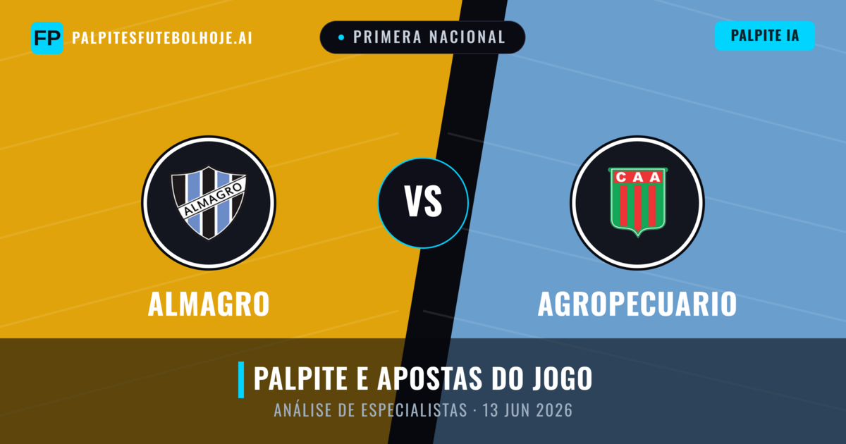 Almagro vs Agropecuario — prognóstico e prévia do jogo