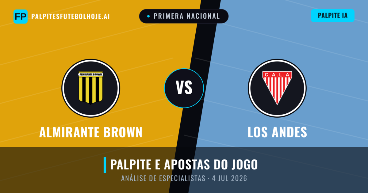 Almirante Brown vs Los Andes — prognóstico e prévia do jogo