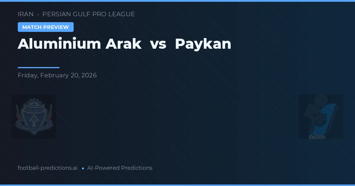 Alumínio Arak vs Paykan — prognóstico e prévia do jogo