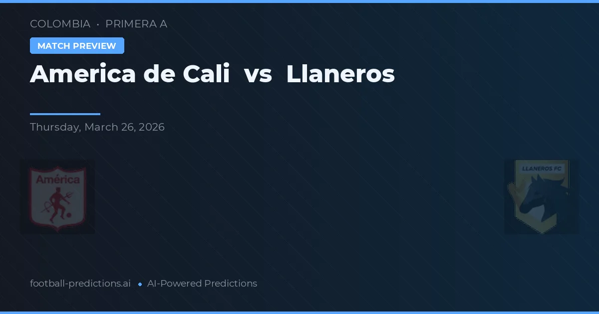 América de Cali vs Llaneros — prognóstico e prévia do jogo