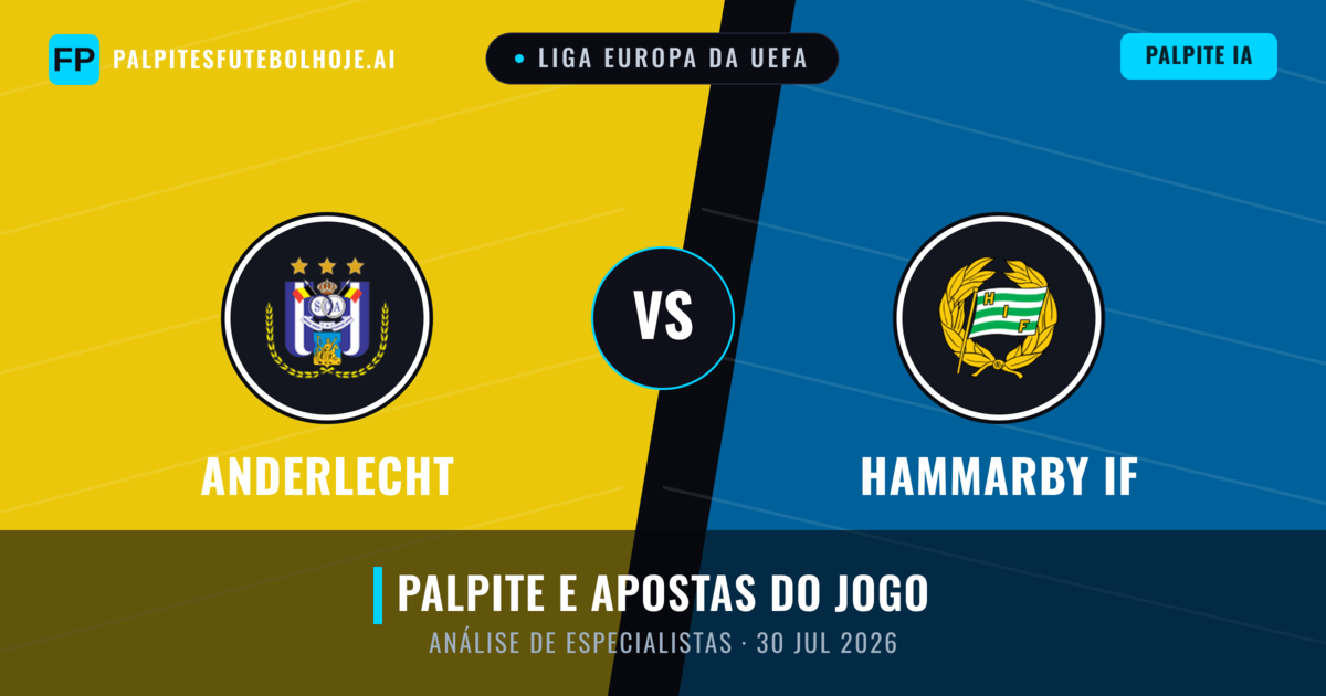 Anderlecht vs Hammarby IF — prognóstico e prévia do jogo