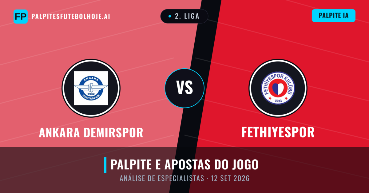 Ankara Demirspor vs Fethiyespor — prognóstico e prévia do jogo