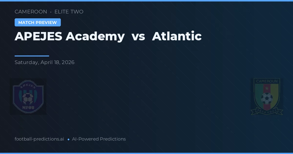 Académie d'APEJES vs Atlântico — prognóstico e prévia do jogo