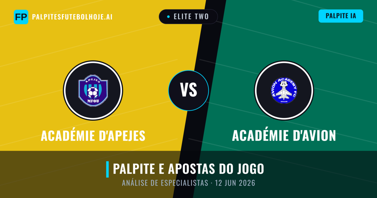 Académie d'APEJES vs Académie d'Avion — prognóstico e prévia do jogo