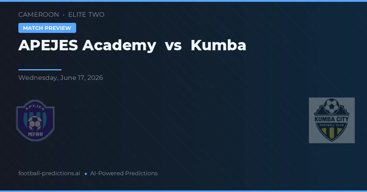 Académie d'APEJES vs Kumba — prognóstico e prévia do jogo