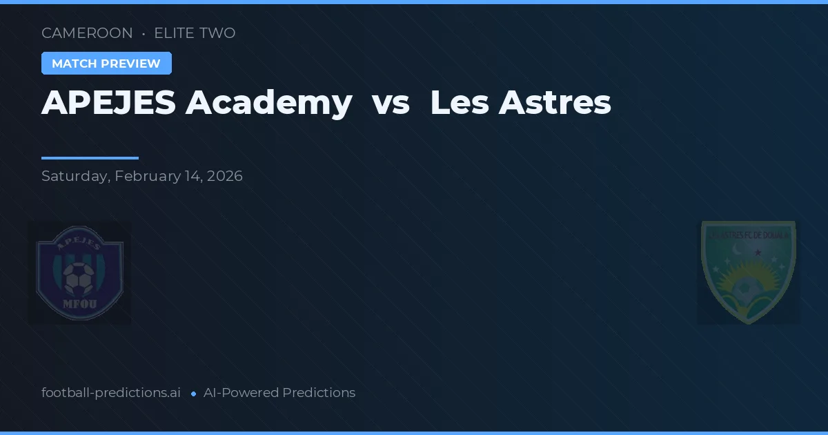 Académie d'APEJES vs Les Astres — prognóstico e prévia do jogo
