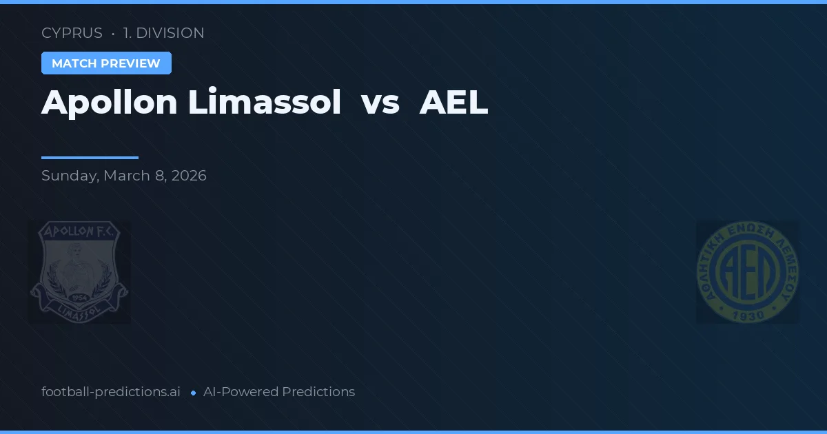 Apollon Limassol vs AEL Limassol — prognóstico e prévia do jogo
