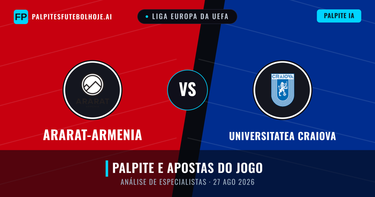 Ararat-Armenia vs Universitatea Craiova — prognóstico e prévia do jogo