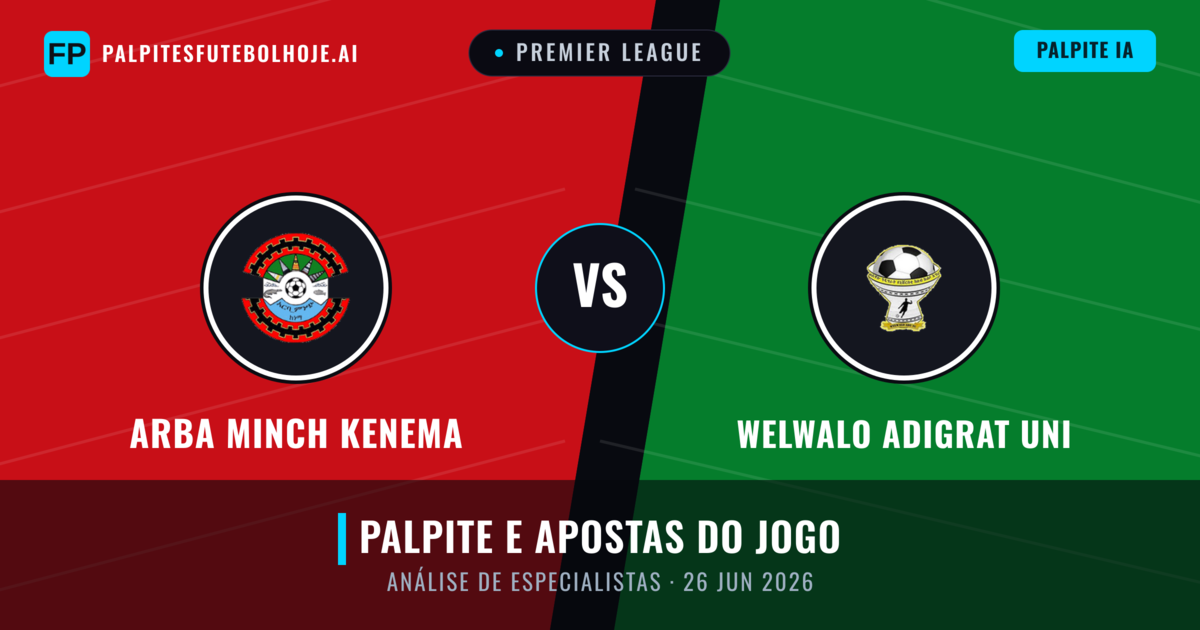 Arba Minch Kenema vs Welwalo Adigrat Uni — prognóstico e prévia do jogo