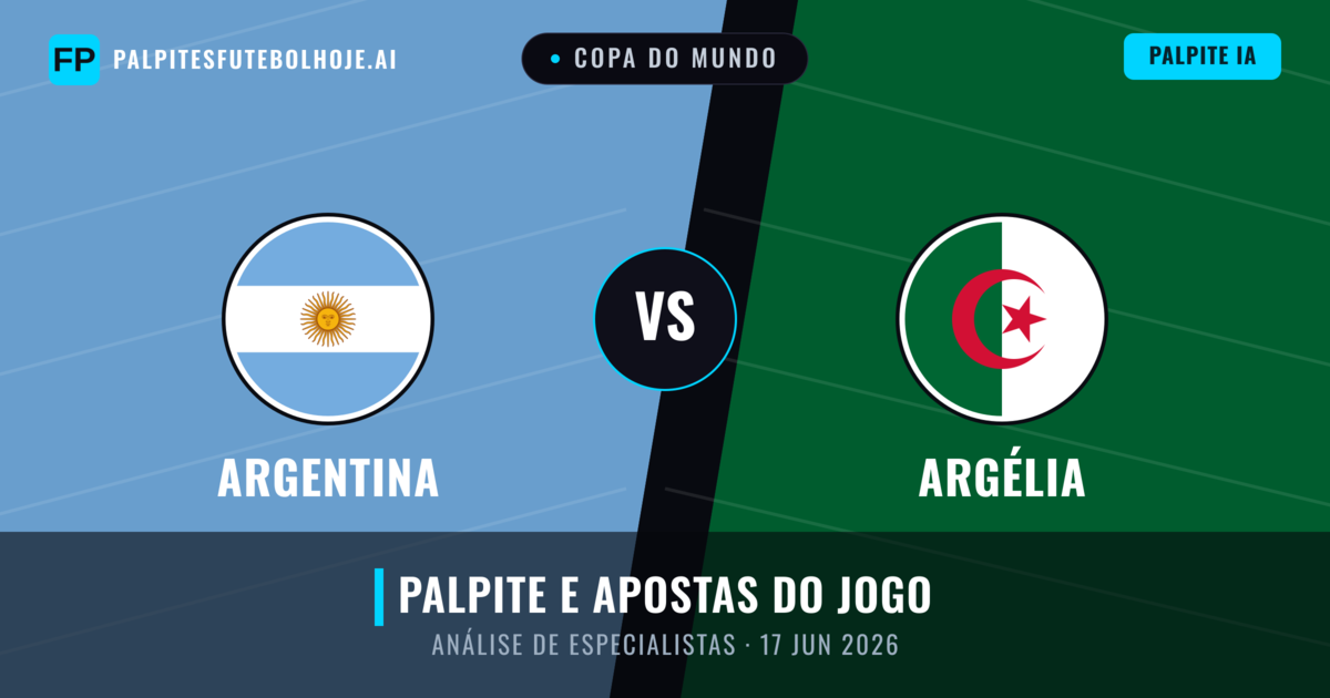 Argentina vs Argélia — prognóstico e prévia do jogo