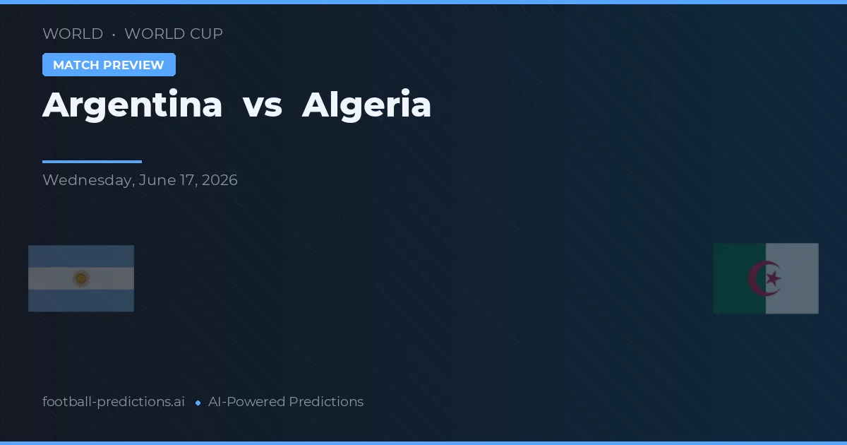Argentina vs Argélia — prognóstico e prévia do jogo