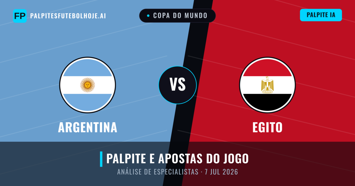 Argentina vs Egito — prognóstico e prévia do jogo
