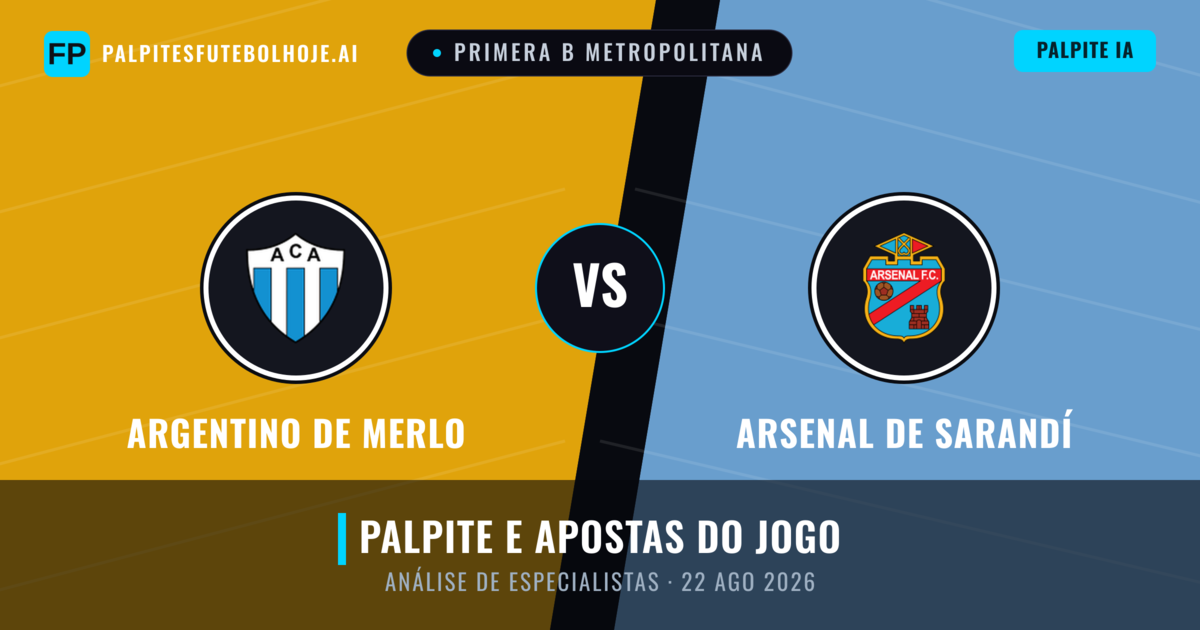 Argentino de Merlo vs Arsenal de Sarandí — prognóstico e prévia do jogo