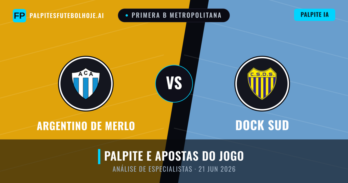 Argentino de Merlo vs Dock Sud — prognóstico e prévia do jogo