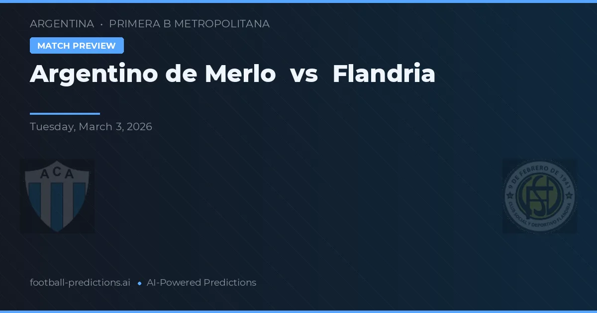 Argentino de Merlo vs Flandria — prognóstico e prévia do jogo