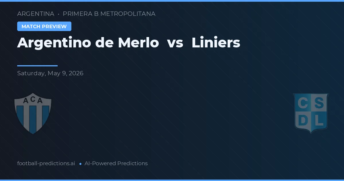 Argentino de Merlo vs Liniers — prognóstico e prévia do jogo