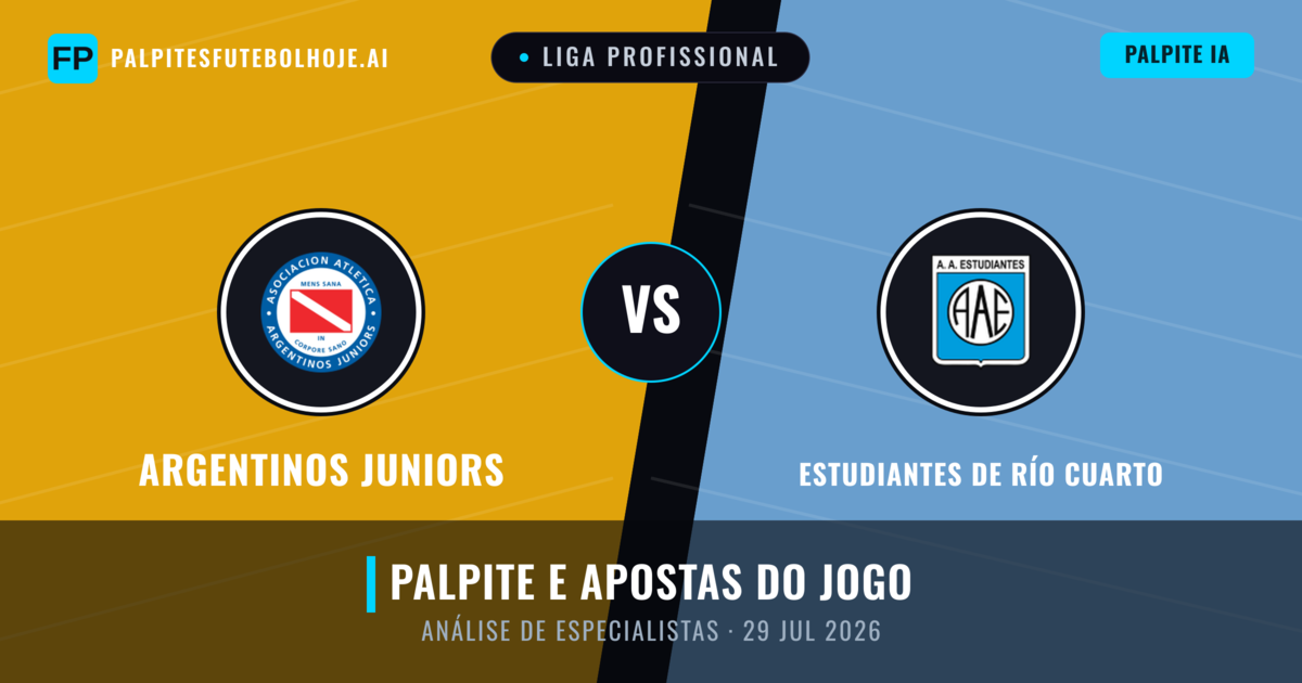 Argentinos Juniors vs Estudiantes de Río Cuarto — prognóstico e prévia do jogo