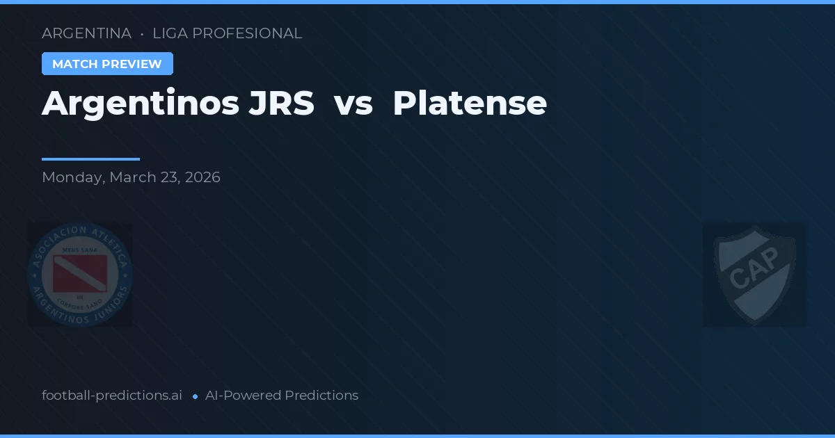 Argentinos Juniors vs Platense — prognóstico e prévia do jogo