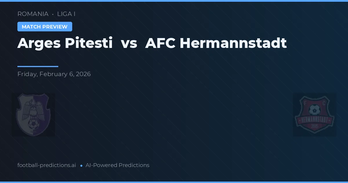 Argeș Pitești vs AFC Hermannstadt — prognóstico e prévia do jogo