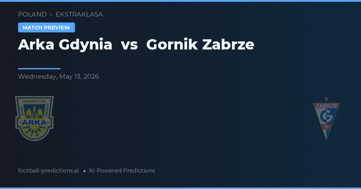Arka Gdynia vs Górnik Zabrze — prognóstico e prévia do jogo