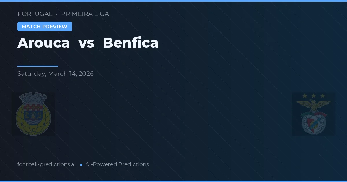 Arouca vs Benfica — prognóstico e prévia do jogo