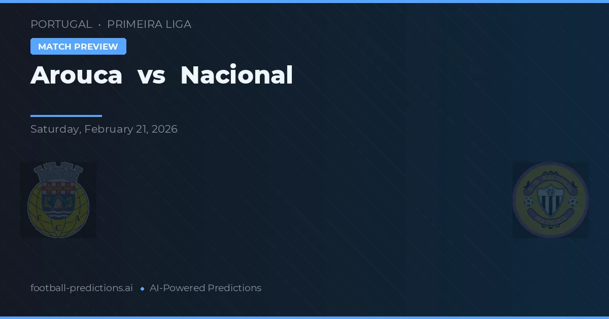 Arouca vs Nacional — prognóstico e prévia do jogo