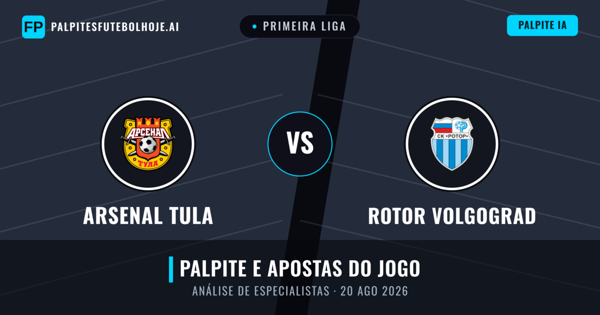 Arsenal Tula vs Rotor Volgograd — prognóstico e prévia do jogo