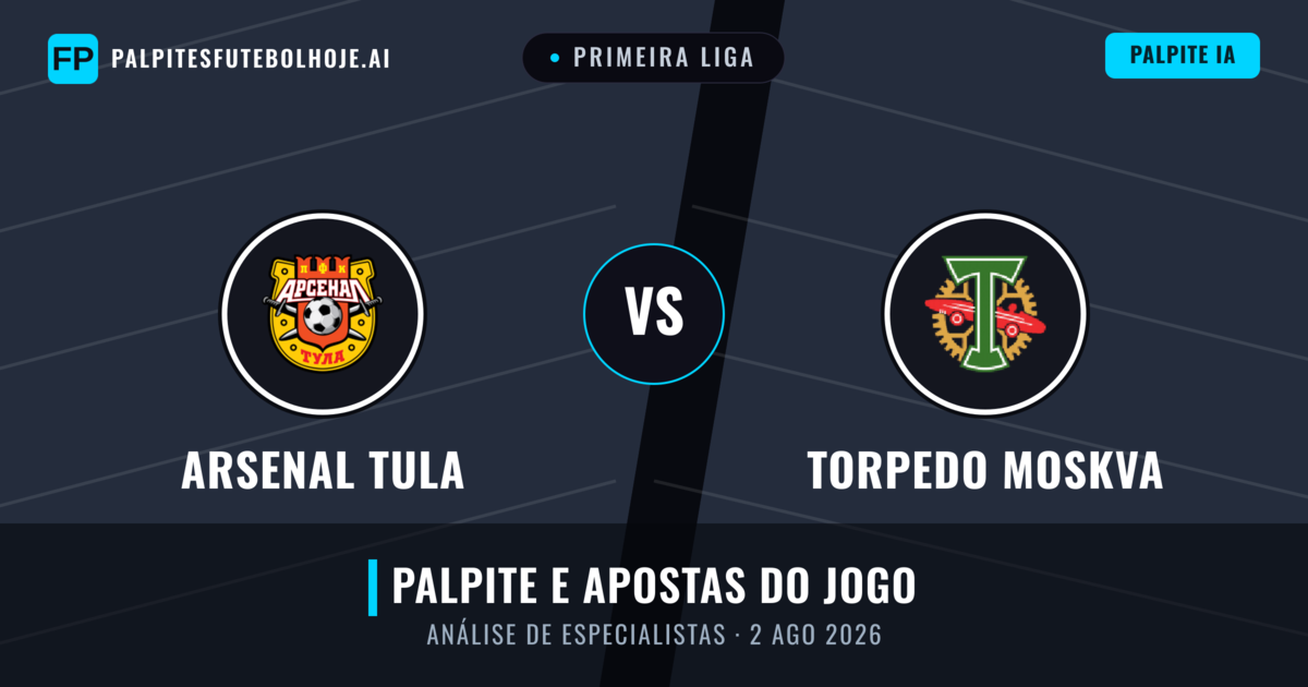 Arsenal Tula vs Torpedo Moskva — prognóstico e prévia do jogo