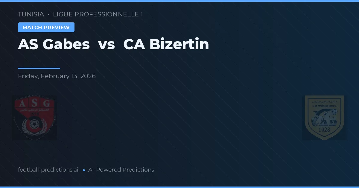 AS Gabès vs CA Bizerte — prognóstico e prévia do jogo