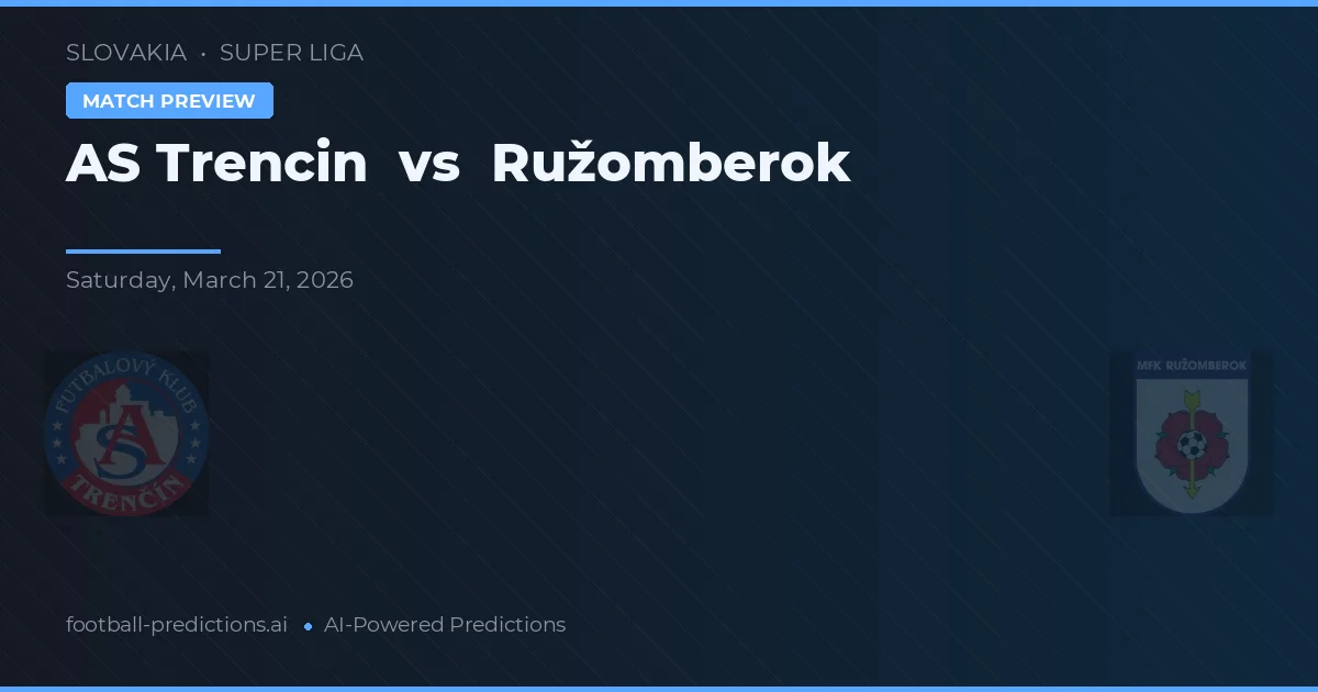 AS Trenčín vs Ružomberok — prognóstico e prévia do jogo