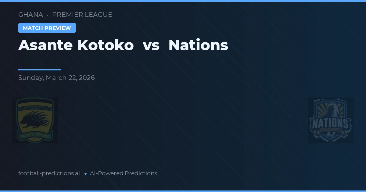 Asante Kotoko vs Nations — prognóstico e prévia do jogo