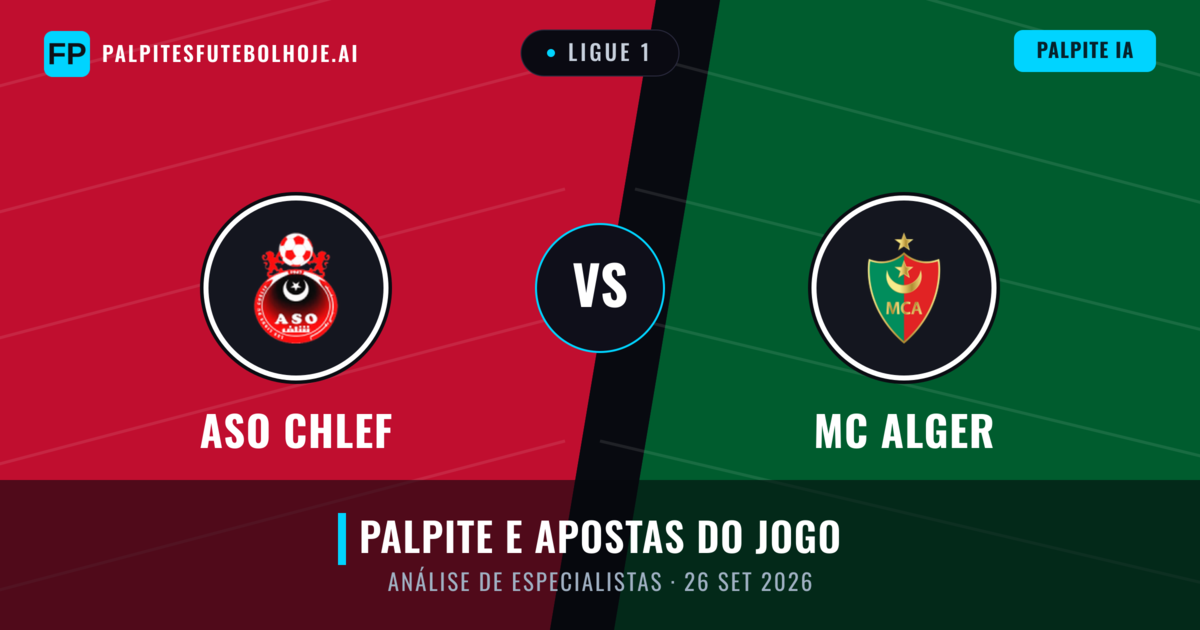 ASO Chlef vs MC Alger — prognóstico e prévia do jogo