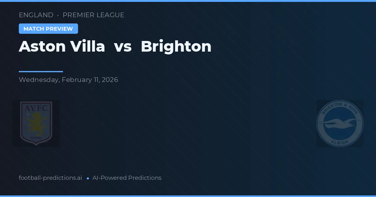 Aston Villa vs Brighton — prognóstico e prévia do jogo