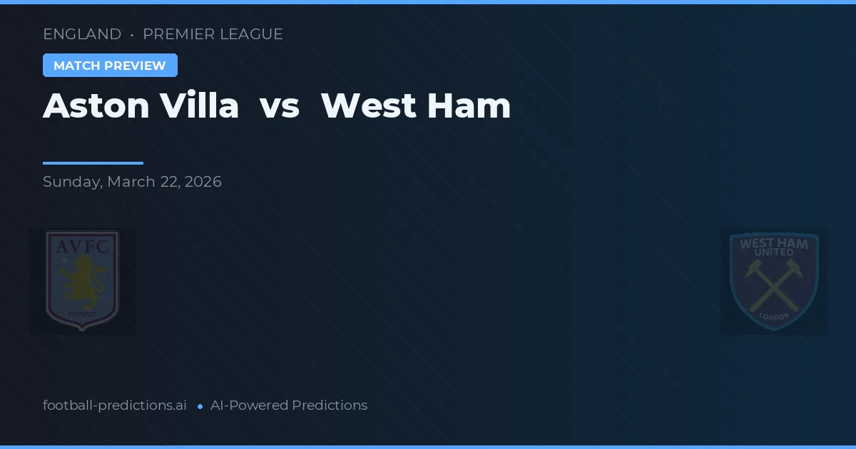 Aston Villa vs West Ham — prognóstico e prévia do jogo