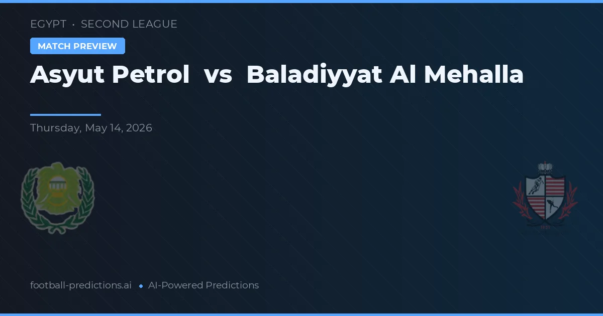 Petro de Asyut vs Baladiyyat Al Mehalla — prognóstico e prévia do jogo