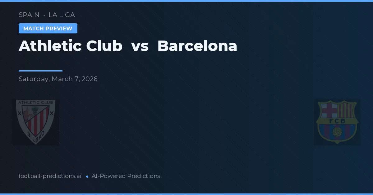Athletic Bilbao vs Barcelona — prognóstico e prévia do jogo