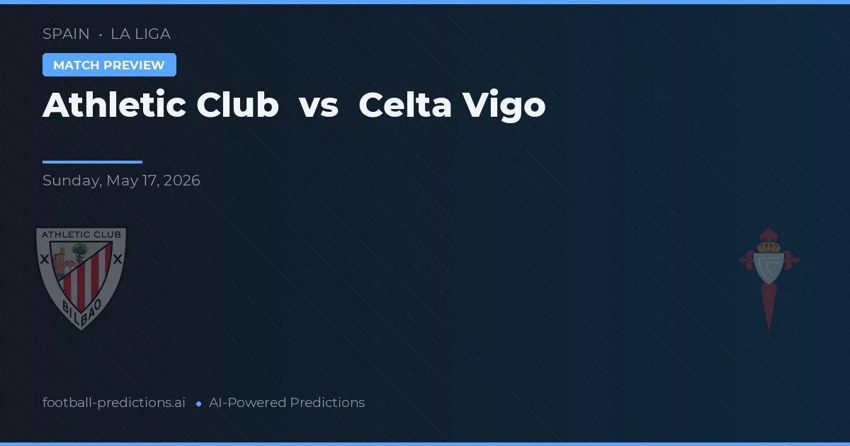 Athletic Bilbao vs Celta de Vigo — prognóstico e prévia do jogo
