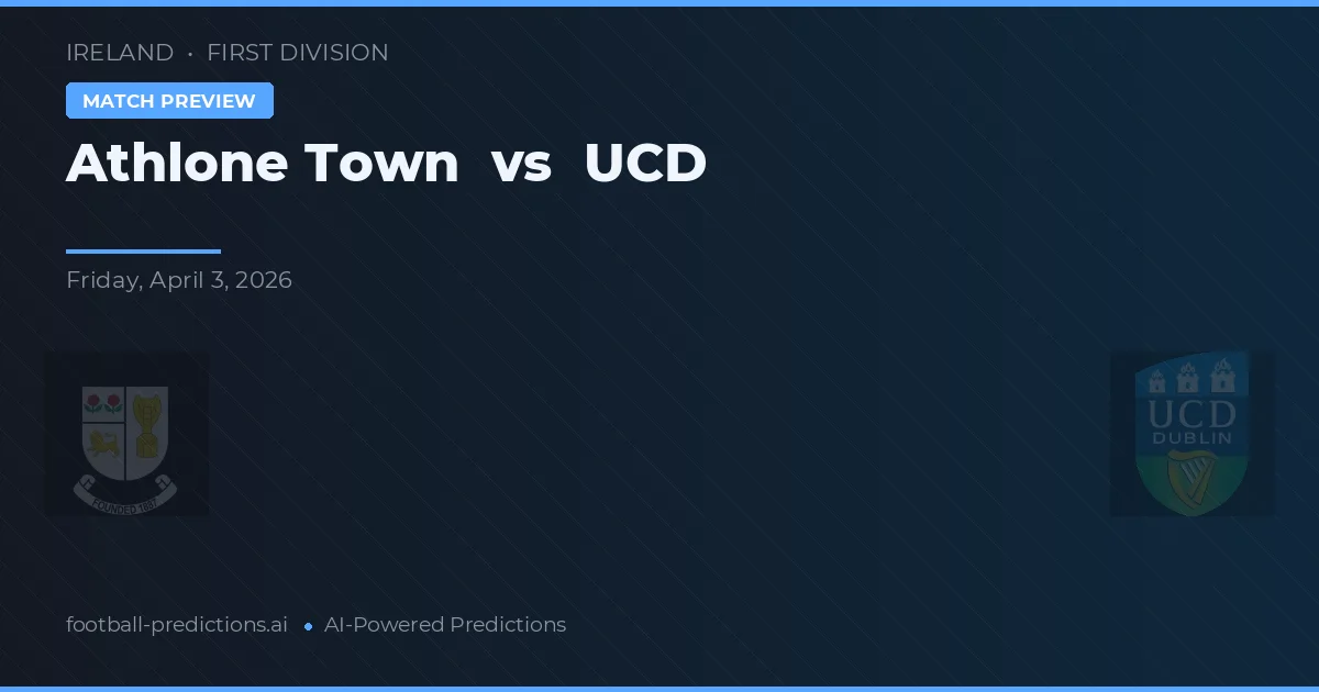 Athlone Town vs UCD — prognóstico e prévia do jogo