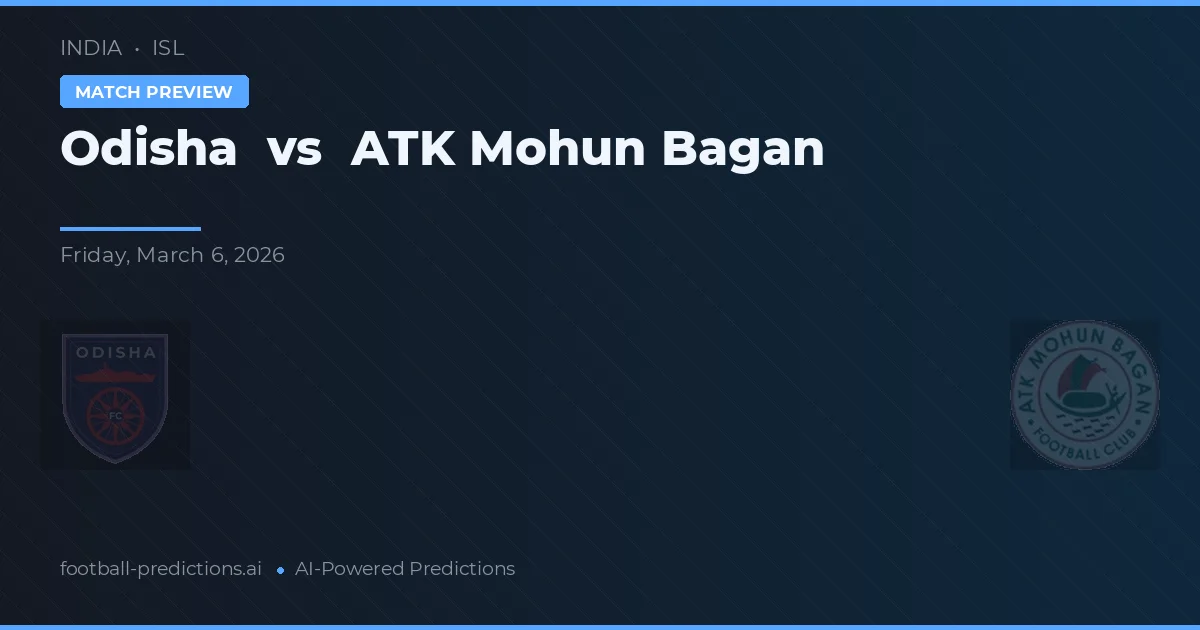 Odisha vs ATK Mohun Bagan — prognóstico e prévia do jogo
