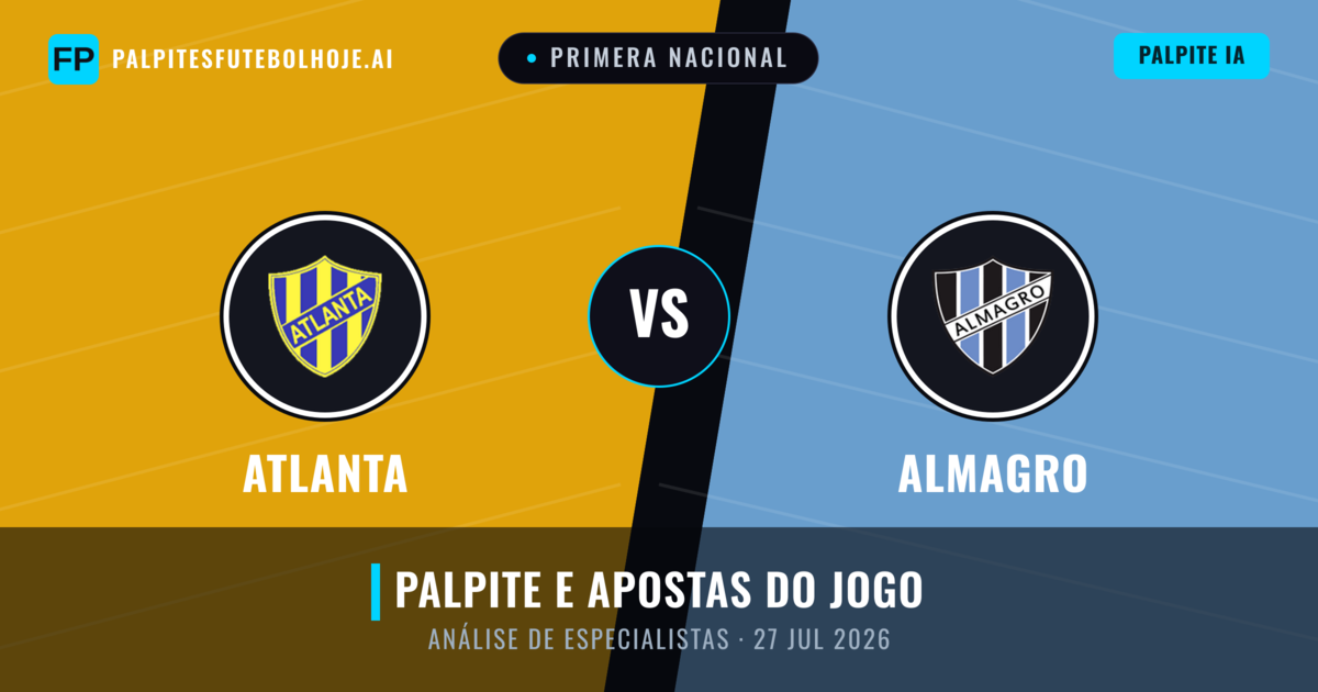 Atlanta vs Almagro — prognóstico e prévia do jogo