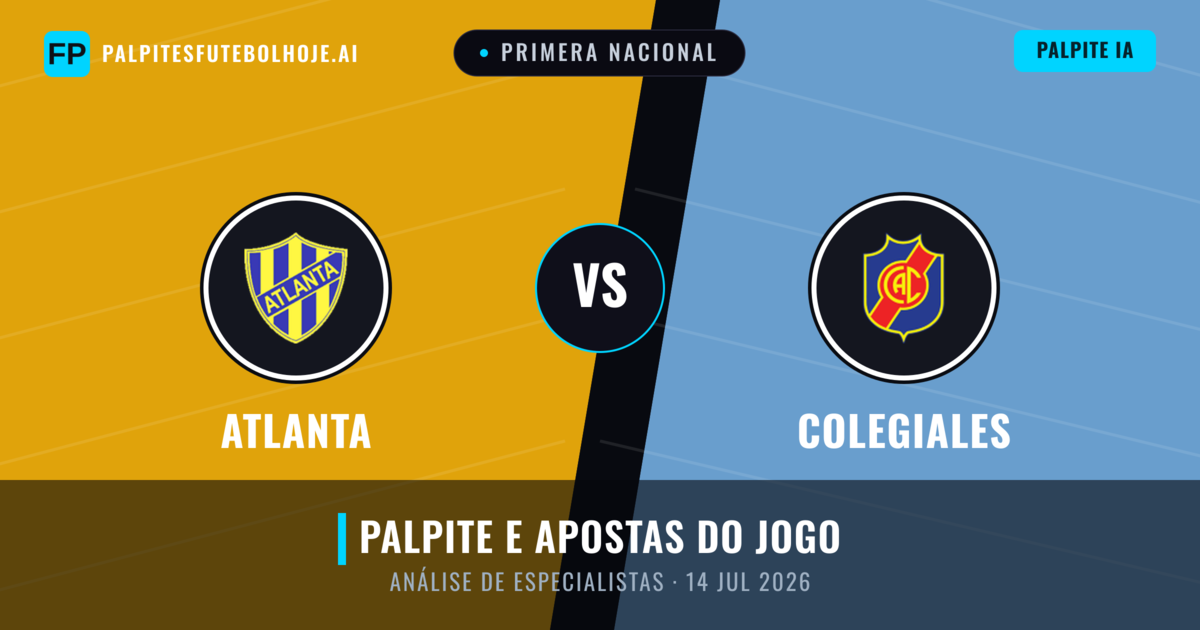 Atlanta vs Colegiales — prognóstico e prévia do jogo