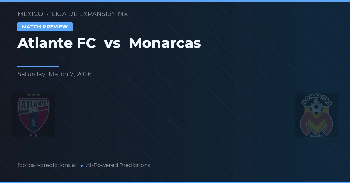 Atlante FC vs Monarcas — prognóstico e prévia do jogo