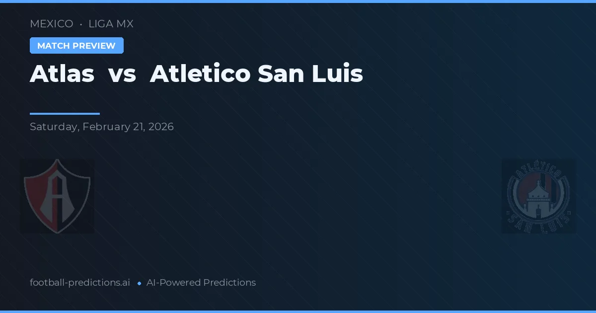 Atlas vs Atlético San Luis — prognóstico e prévia do jogo