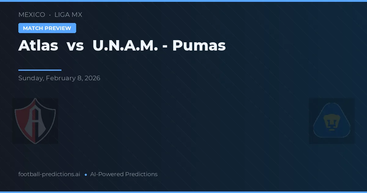 Atlas vs U.N.A.M. - Pumas — prognóstico e prévia do jogo