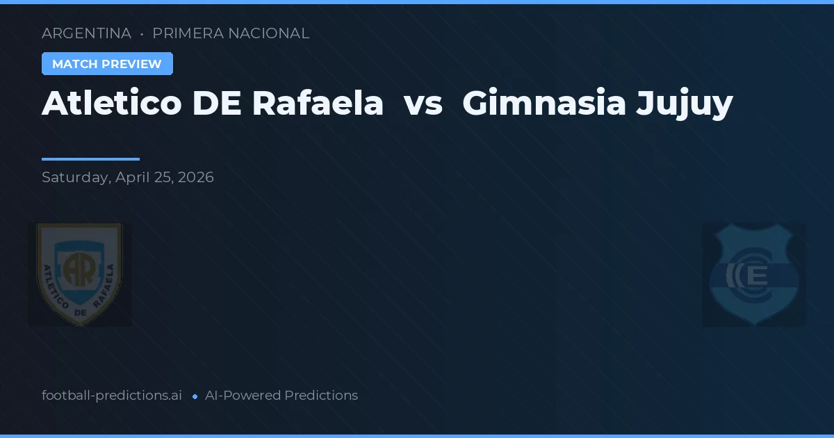 Atlético de Rafaela vs Gimnasia y Esgrima Jujuy — prognóstico e prévia do jogo