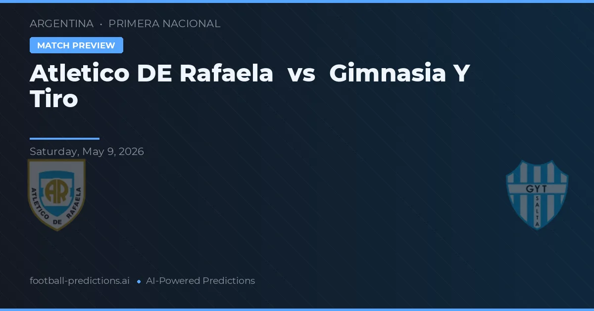 Atlético de Rafaela vs Gimnasia y Tiro — prognóstico e prévia do jogo